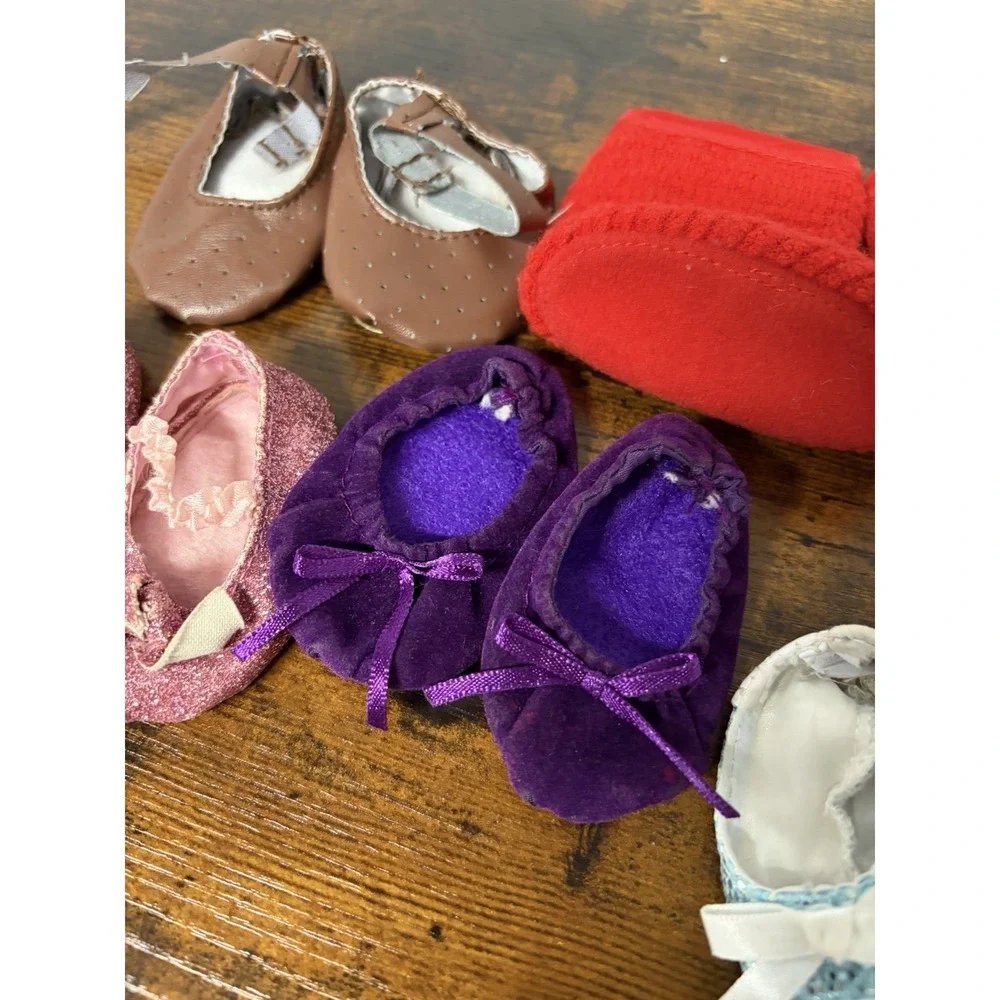 Lot Of Doll Shoes Flat Booties For 18